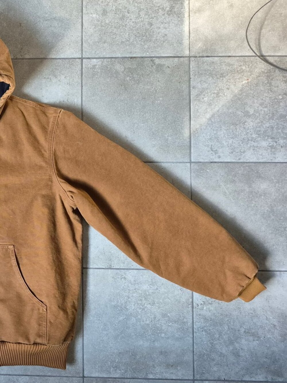Men's Carhartt J130 Sandstone Cotton Duck Active Jacket Large Tall - Picture 3 of 14